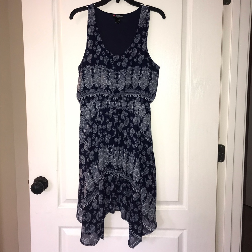 NWOT Delirious Los Angeles blue white dress